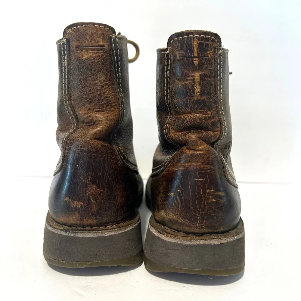 Dr. Martens Jasper Boots Men 10 Brown Distressed Leather Lace Up Gorpcore Grunge